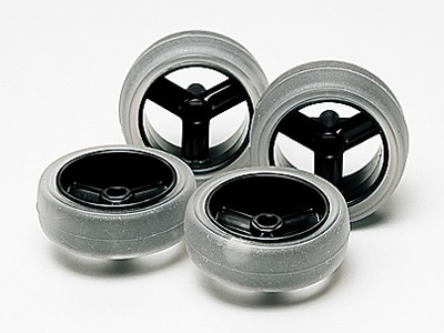 タミヤ ミニ四駆グレードアップパーツ 大径カーボンホイールセット