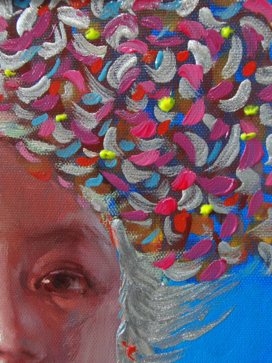 TOMOYUKI・友之、「花と女性」、証明書付、額付、絵画 油絵 油彩画