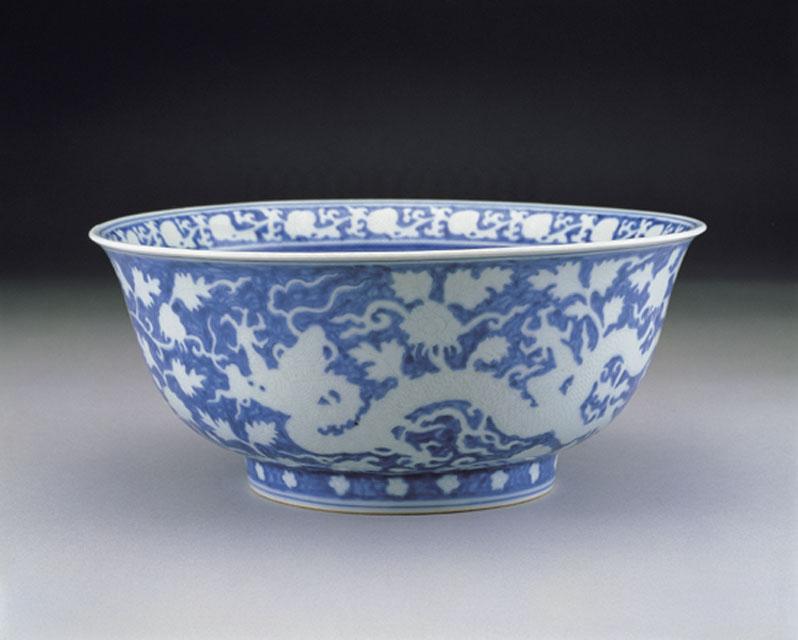 大明嘉靖年製】銘 明時代 青花龍紋茶碗 官窯 唐物 中国