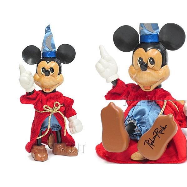 映画「ファンタジア」魔法使いの弟子 ソーサラーミッキー 木彫り人形 R