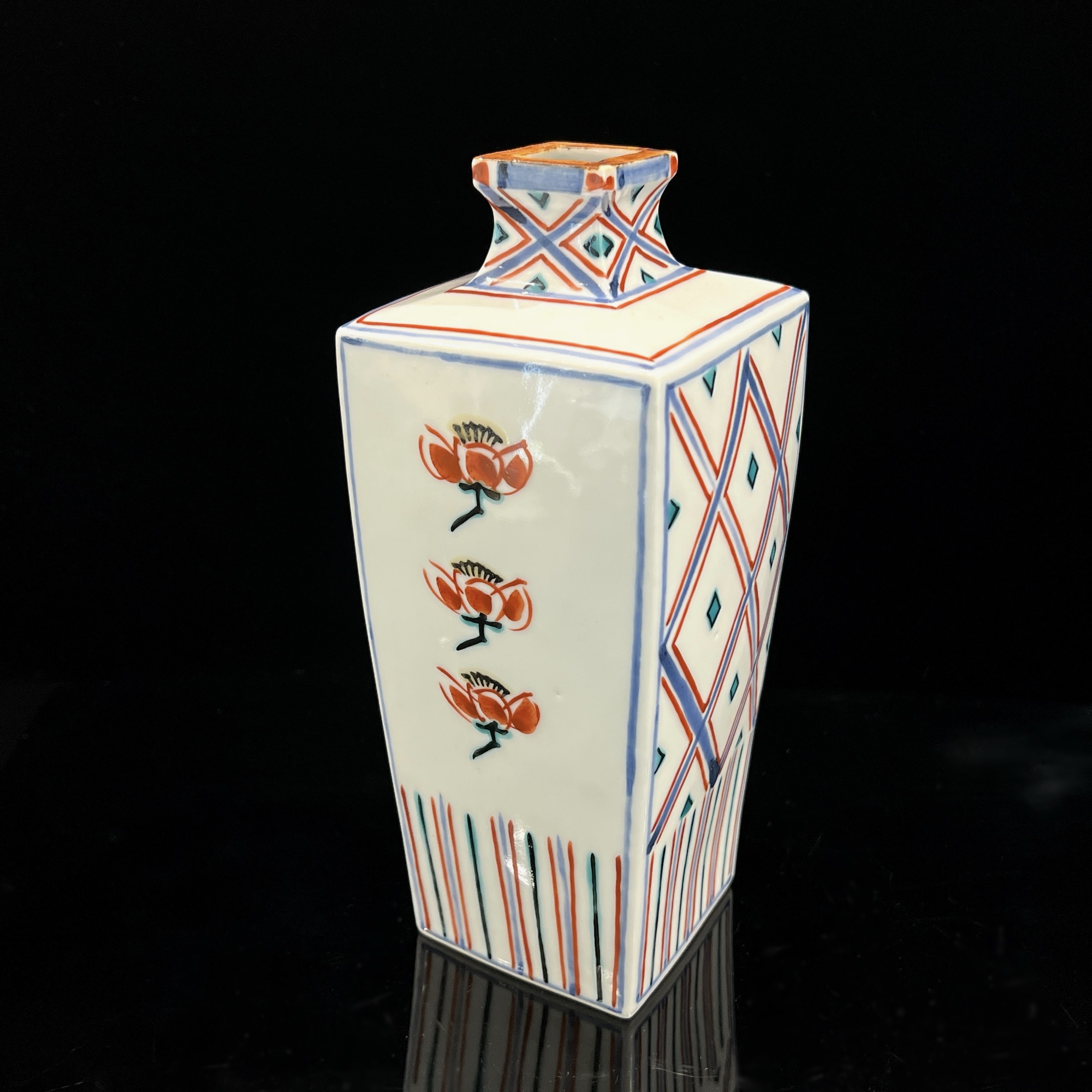 富本憲吉自作 黒釉六角鉢 対角径12cm 昭和9年作 富本憲吉自作 黒釉六角