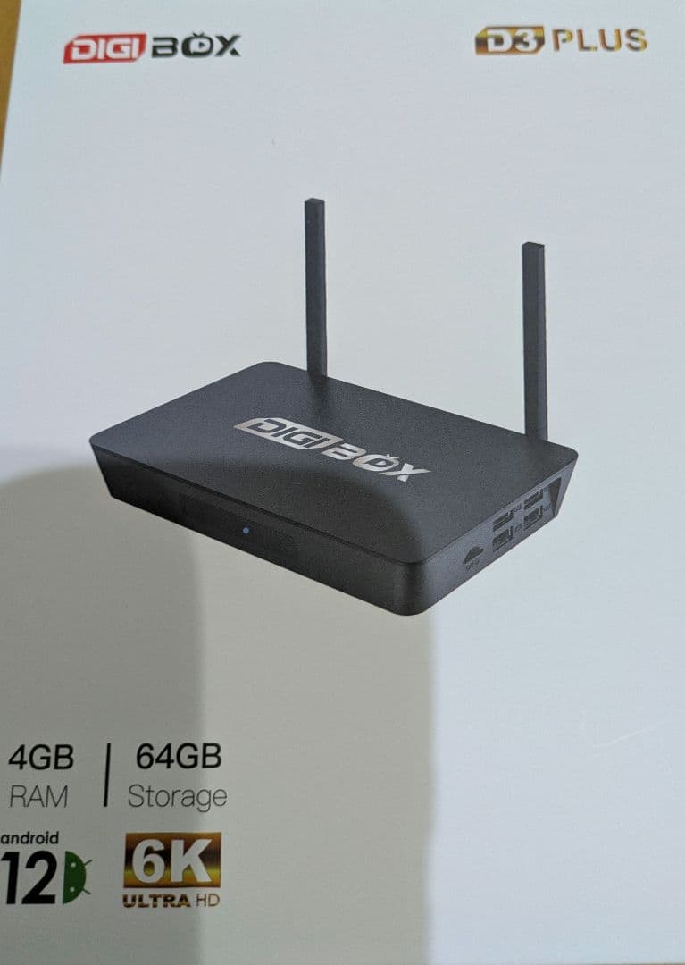 DIGIBOX D3 Plus 6Kモデル 4GB RAM 64GB DIGIBOX D3 Plus | 6K, AI Audio, and Nippon TV Compatible TV Box