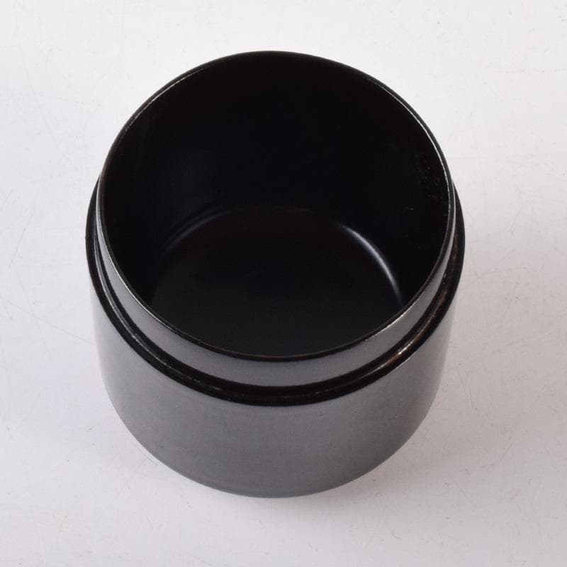 茶道具　山本春正作　黒漆　中棗　共箱　V　7220